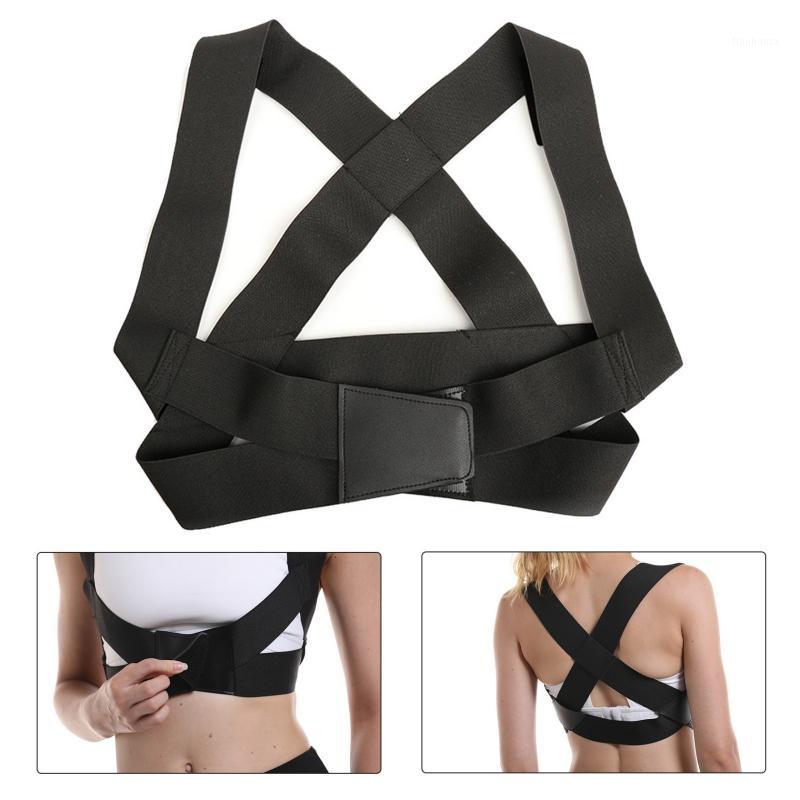 

DSGS Ladies Women Adjustable Shoulder Back Posture Corrector Chest Brace Support Belt-Black1, Kh1580a