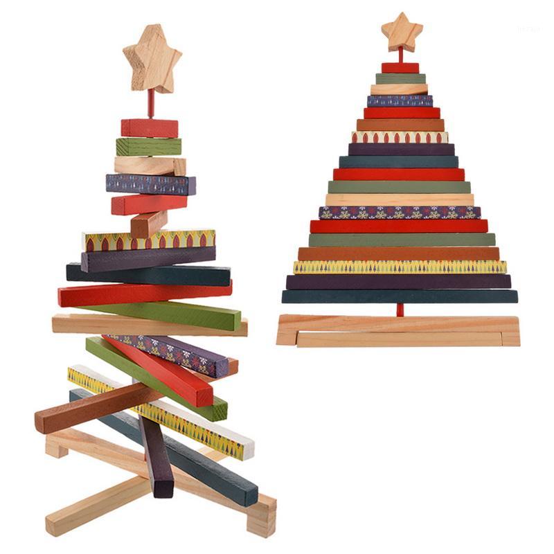 

Dozzlor Stripe Design Christmas Decorative Wood Crafts Christmas Tree Tree Gift Decoration Xmas Supplies Gift Toy20201