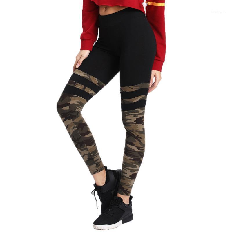 

Yoga pants Women Camo Stitching Sports Pants Yoga Fitness Leggings Running Stretch Trousers sports wear for women gym in1, Black