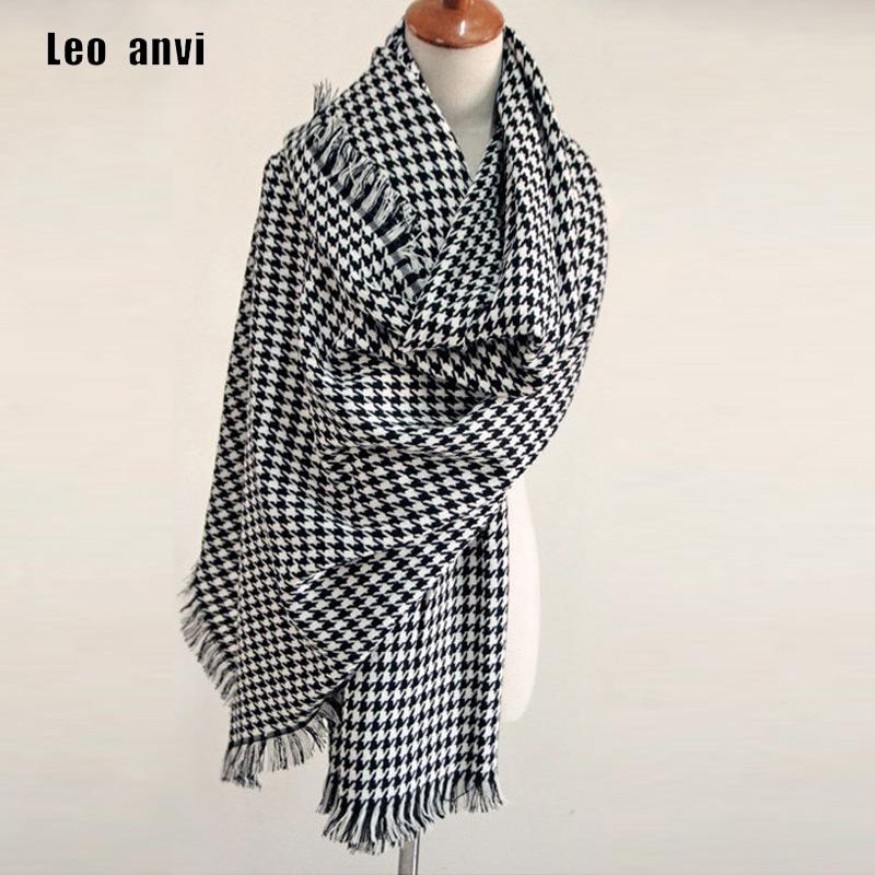 

2020 Scarf for Women plaid bufandas mujer black Houndstooth warm scarf women winter scarves shawls Blanket