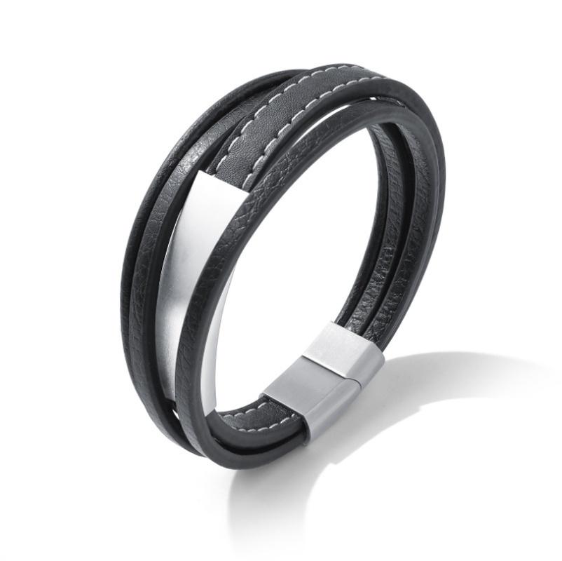 

Fashion Trend Hand-woven Multilayer Leather Classic Men's Sports and Leisure Bracelet Hot-selling Accessories