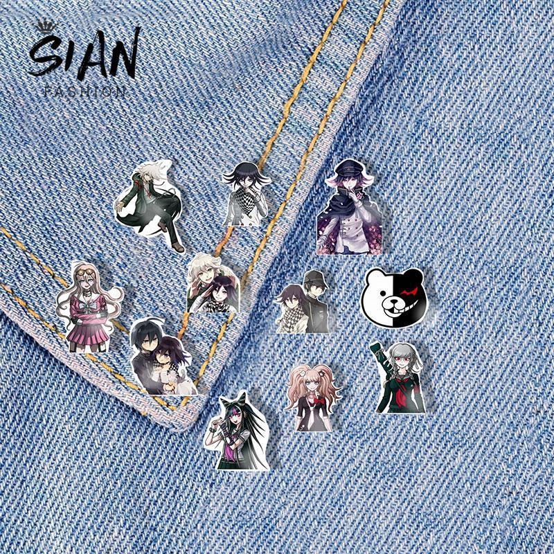 

SIAN Game Anime Danganronpa Brooches Pins Acrylic Art Photo Cartoons Lapel Pin Brooch Resin Badge For Clothes Decoration Jewelry1