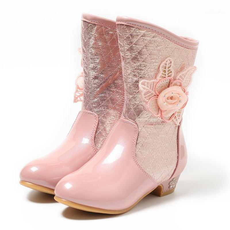 

Girls boots 2020 Autumn Leather Waterproof Boots for girl Winter Warm Fashion Snow Princess Shoes big girl Child Shoes1, Silver