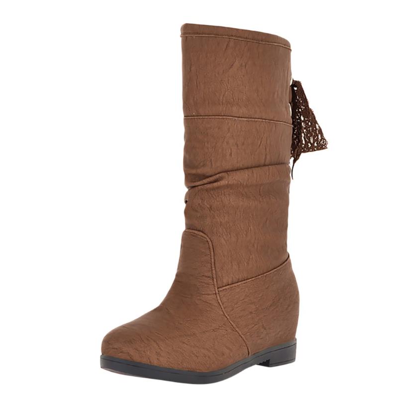 

Vogue Nice Women Boots Middle Boots Spring Autumn Women Ladies Increase Within Booties Shoes Large Size Jly25, Black