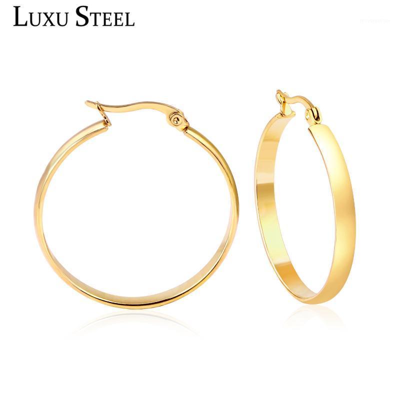 

LUXUSTEEL Round Shape Hoop Earrings Women/Girl Bohemia Jewelry Circle Earrings Bijoux Brincos Fashion Jewelry Gift1