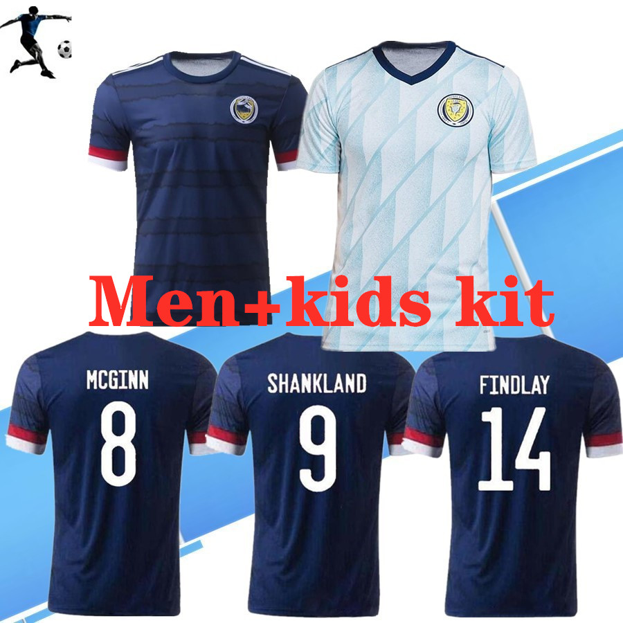 

New Scotland soccer jerseys 2020 2021 ROBERTSON FRASER football shirt set NAISMITH MCGREGOR CHRISTIE FORREST MCGINN Men Kids home away unif, Home kids kit