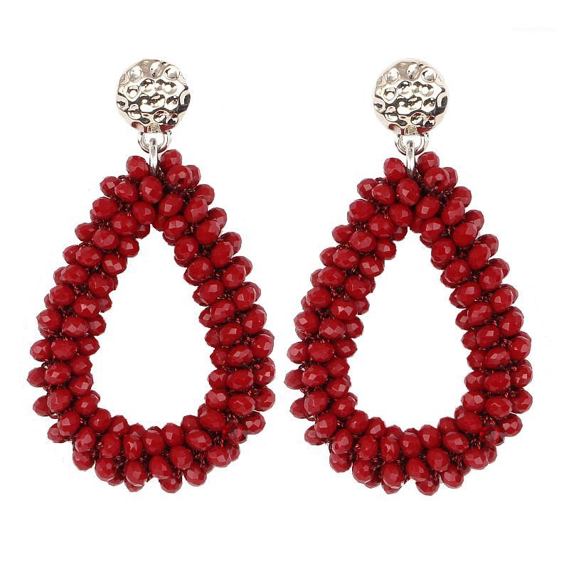 

2020 Oorbellen Lady Earrings Beads Handmade Aretes Baroque Big Earrings For Women Dangle Drop dangling Crystal Jewelry1