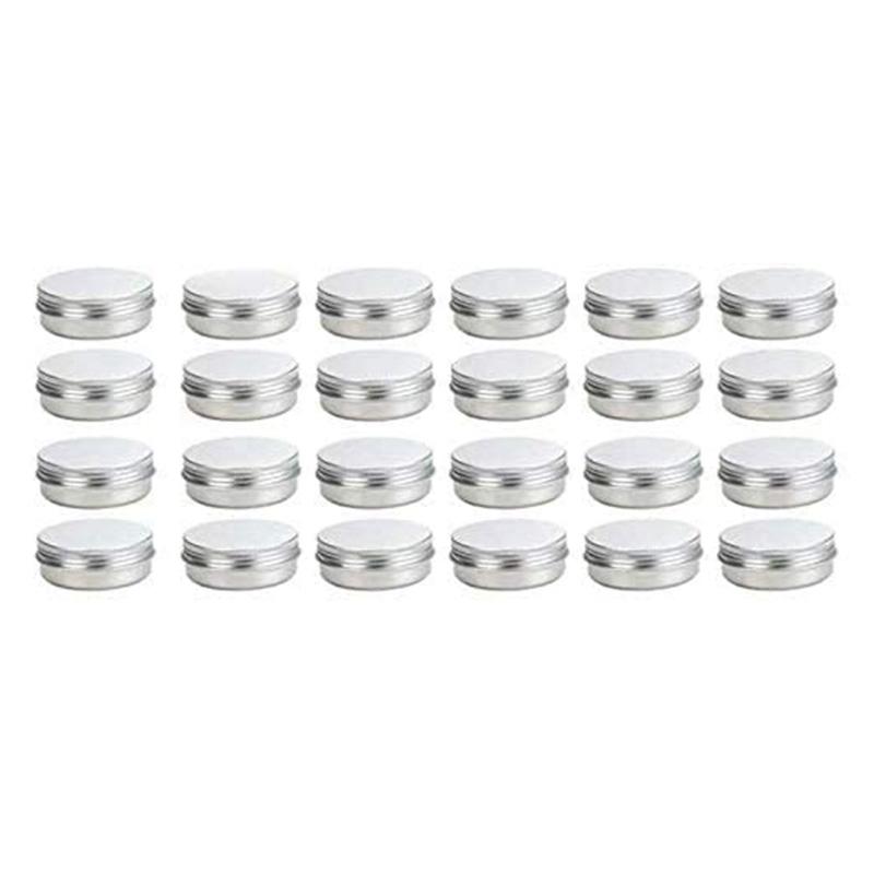 

35Pcs 2 Oz Tins Aluminum Storage Screw Top Round Steel Tins with Screw Lid Lid Containers