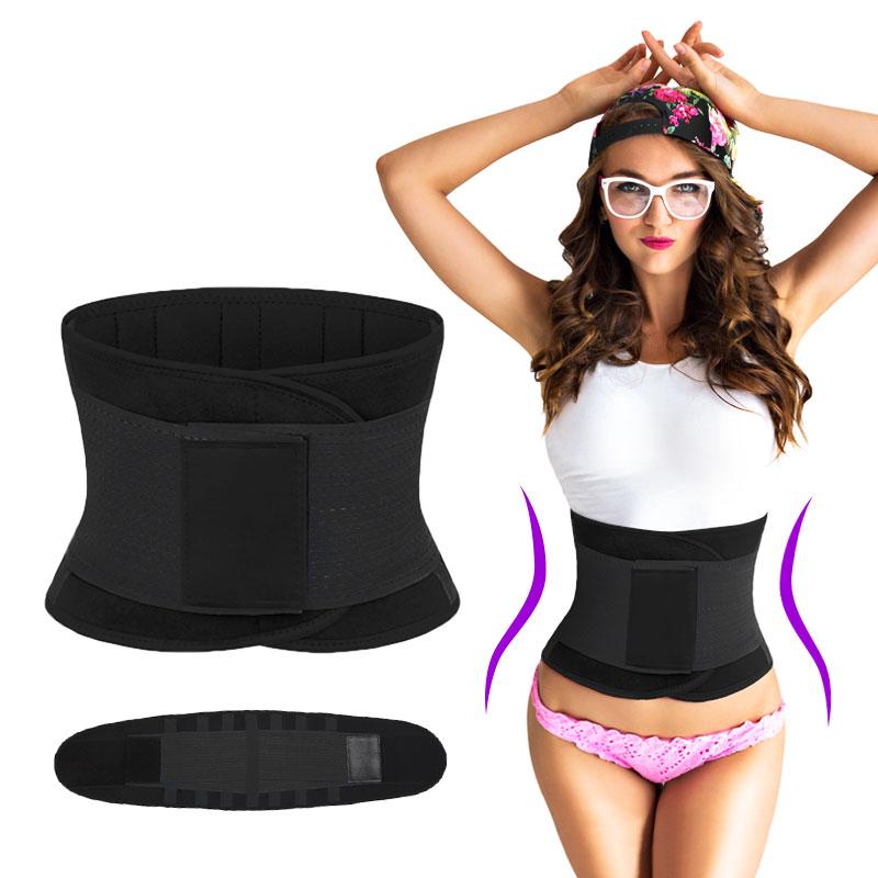 

Sports Waist Back Support Belts Girdle Wrap Slim Belly Band Adjustable Weight Lifting Musculation Abdominale Sports Waist Belt, Black