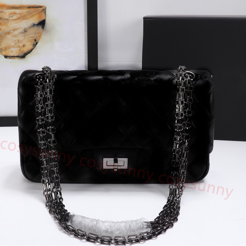 

Classic 25cm 30cm caviar cow leather bag sheepskin women's one shoulder square high texture letter leather bag saddle messenger bag, Dust bag