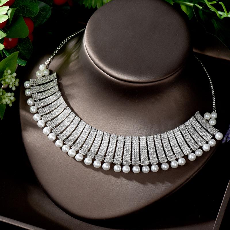 

Hibride Luxury Link Chain Choker Necklace For Women Femme Party Cubic Zircon CZ Vintage Fashion Jewelry Bijoux Femme N-1258