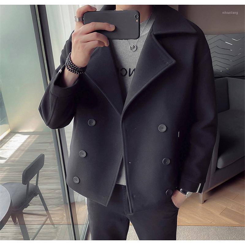 

Mao Coat Men's Autumn Winter New British Wind Casual Korean Version Of The Trend Short-Fashioned Windshield Jacket1, Green