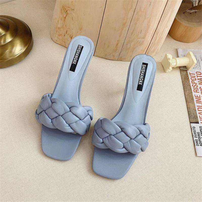 

Women Slippers Flip Flops Slides High Heels Slippers Women Shoes Summer Female Fashion Shoes Designers1, Light blue