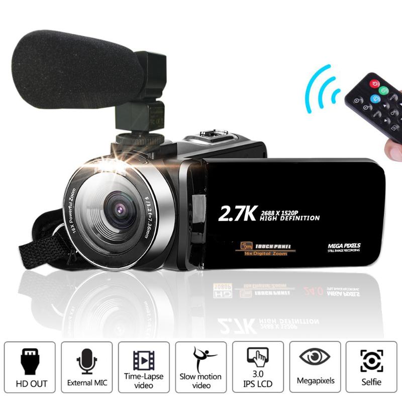 

Video Camera 2.7K HD 24 MP Digital Household Travel Camera Live DV Camcorder Cameras Camara De Video Profesional Full 4k, Standard