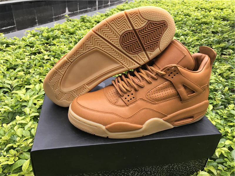 

Genuine Hot Sale Jumpman 4 Basketball Amber Men's Outdoor Sports Casual Shoes, Full Size 40--46, Olive greey black