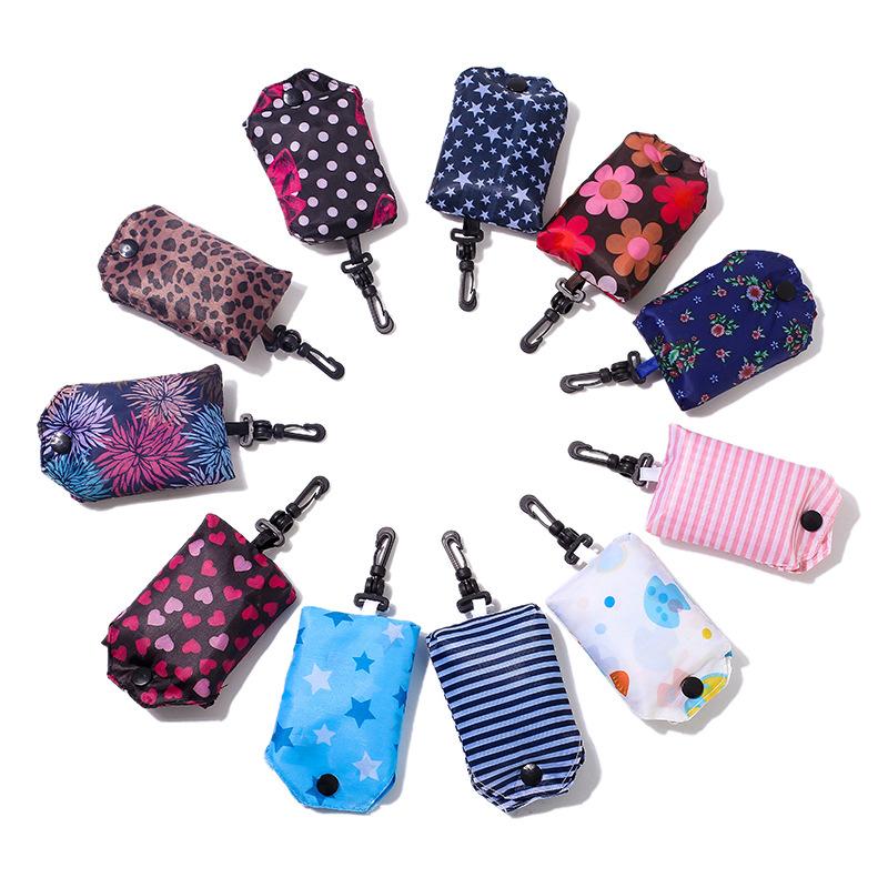 

New Lady Foldable Recycle Shopping Bag Eco Reusable Shopping Tote Storage Bag Cartoon Floral Fruit Vegetable Grocery Portable