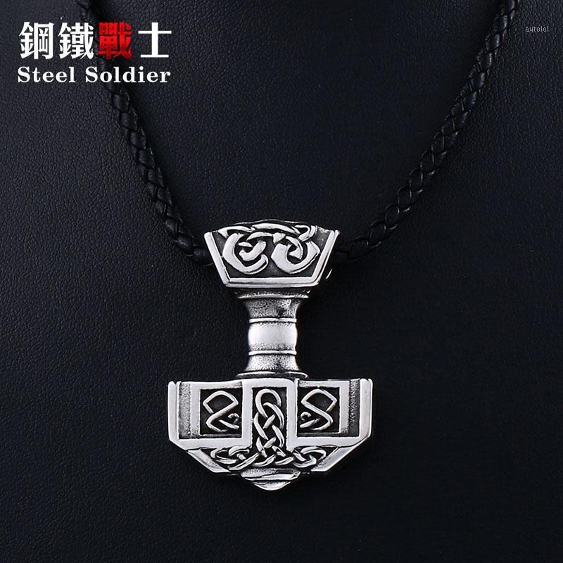 

Steel soldier 316L Stainless Steel scandinavia Viking chain Nordic men Myth Odin 's Symbol Amulet Pendant Necklace jewelry1
