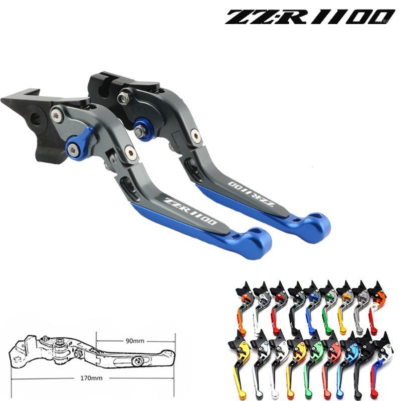 

For ZZR1100 Logo (ZZR1100) ZZR 1100 1990-1992 CNC adjustable folding type expandable motorcycle brake clutch lever1