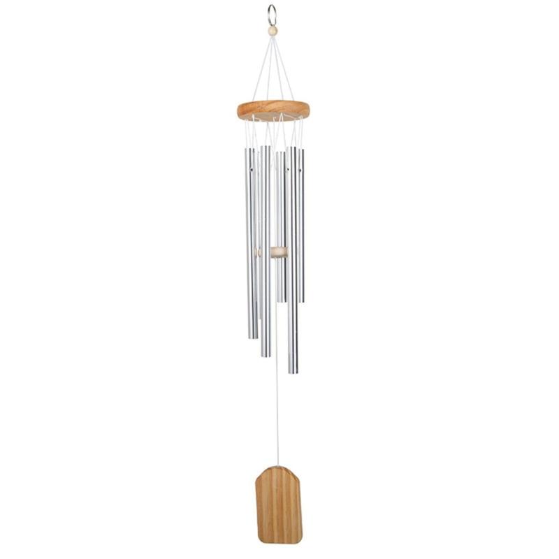 

Solid wood metal small 6 tube wind chimes rural aluminum tube balcony decoration door decoration gifts rose wind chimes