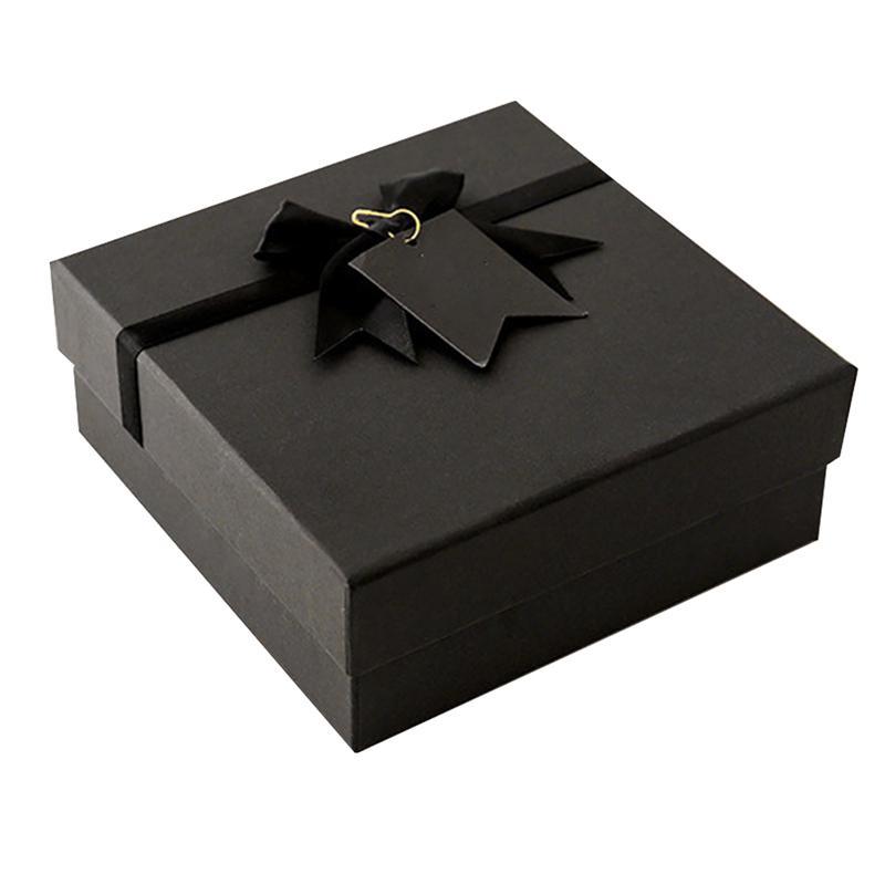 

1Pc Black Storage Box Gift Perfume Packing Box Party Favor with Ribbon