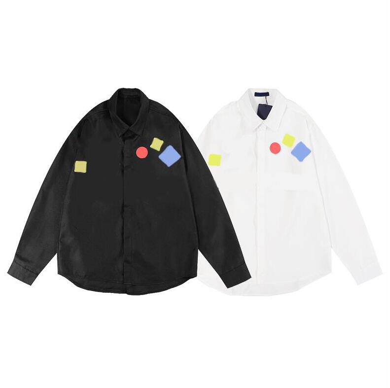 

Spring Autumn Mens Women Designer Shirts With Classic Letters Fashion Geometric Print T-shirt Men Tee Polo Tops Luxury Jackets Casual Clothing Black White