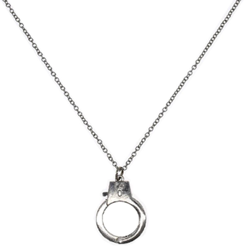 

Handcuffs Pendant Necklace Statement Necklaces Decorative Collares Punk Collar Women Men Jewelry For Gift