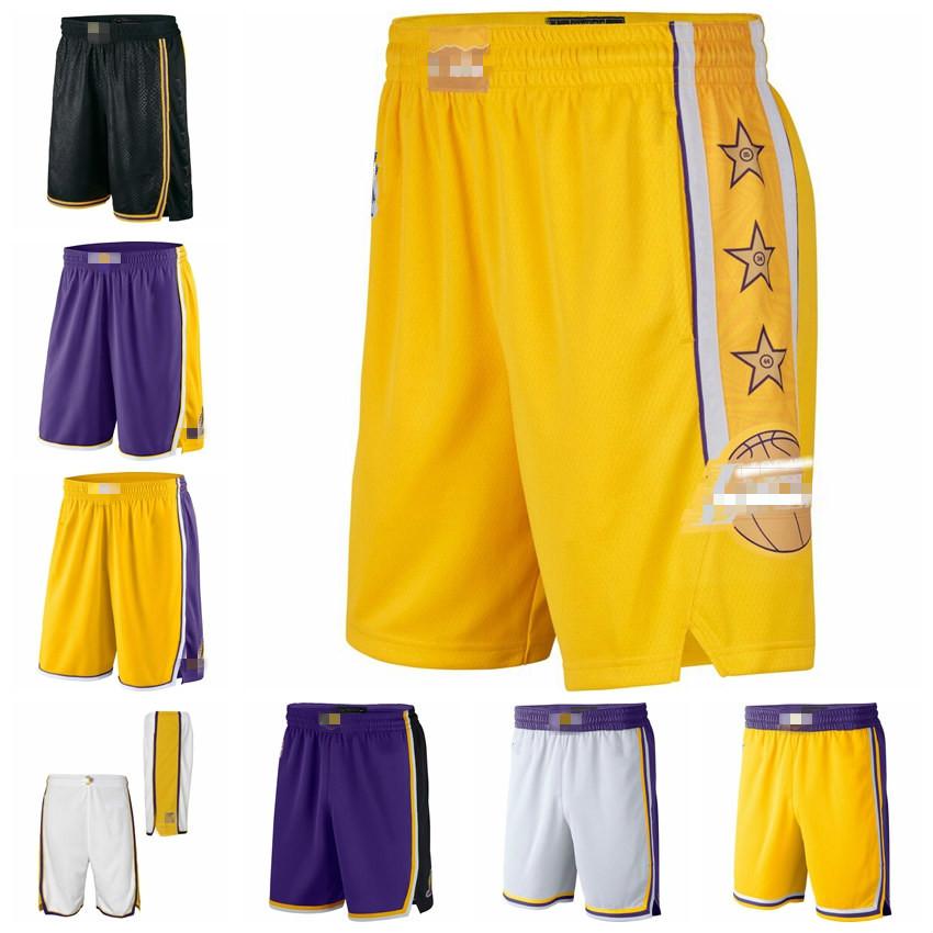 

Los Angeles Lakers Men 2019/20 Statement Edition Swingman Jersey Basketball Shorts Purple, Black;red