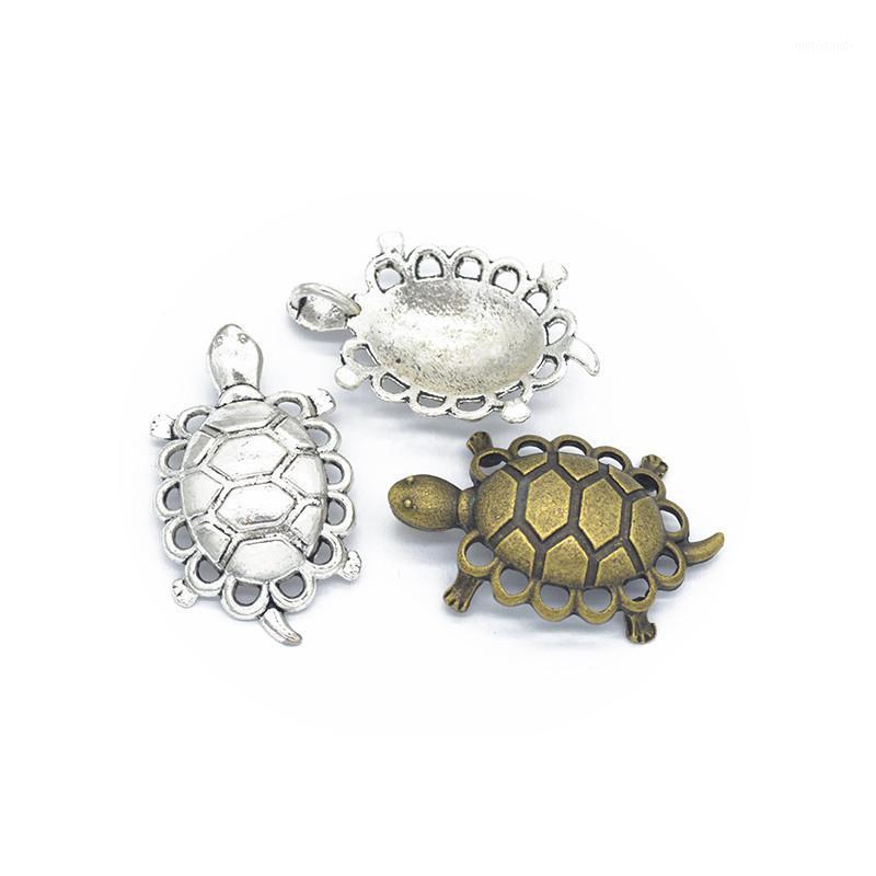

5pcs Charms Turtle 39x25mm Antique Silver Bronze Jewelry Making Charm Fit Earring Necklace Bracelet Handcraft1, Bronze;silver