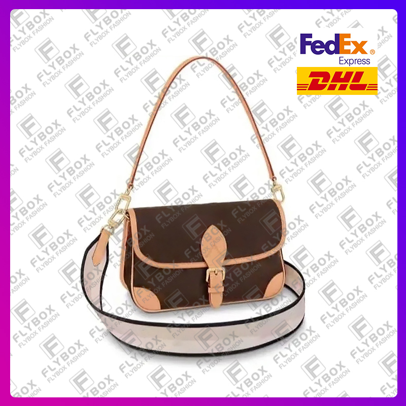 

Woman Designer Luxury Fashion Casual DIANE Bag Crossbody Shoulder Bags Messenger Bagss Handbag High Quality TOP 5A M45985 Purse Pouch Fast Delivery, Brown flower 1 with dust bag