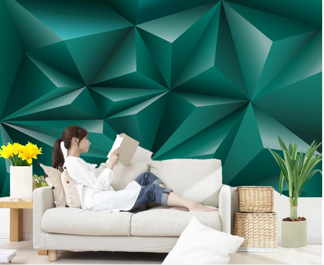 

Custom photo 3D solid geometric wallpapers background wall modern wallpaper for living room, As show