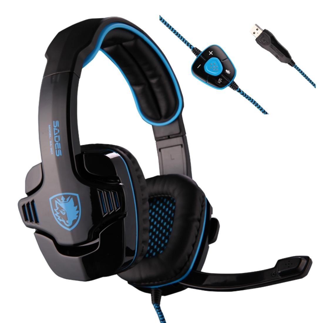

SADES SA-901 USB 20 Stereo Gaming Headphone with Microphone 71 Simulated Sound Channel Cable Length 3m