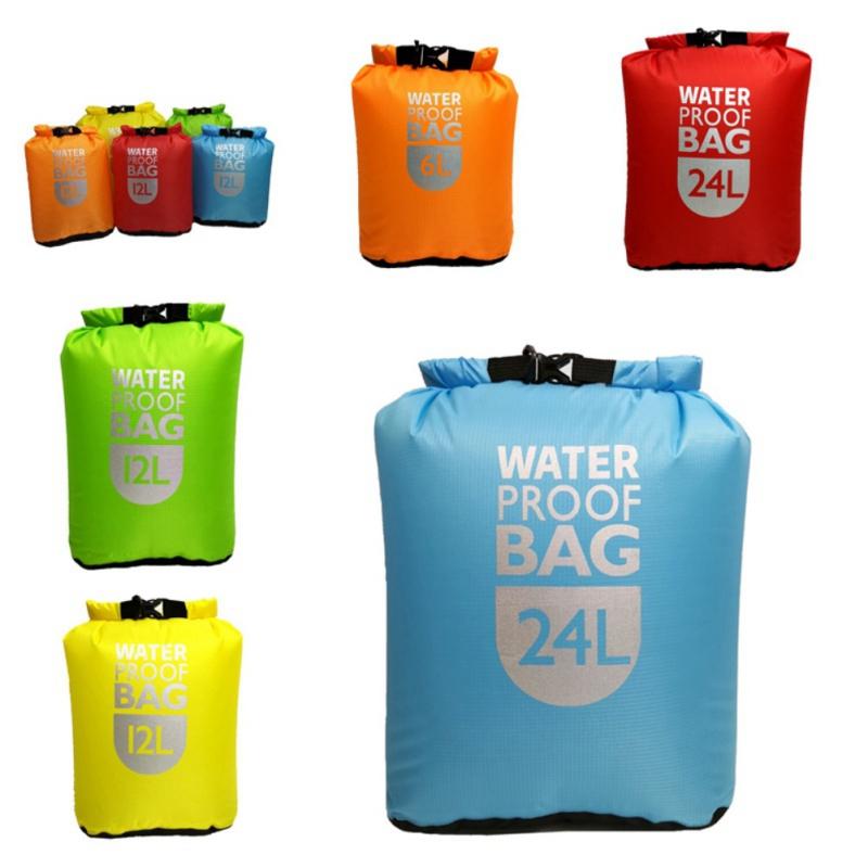 

6L/12L/24L Ultralight Waterproof dry Bag Outdoor Waterproof Rafting Bag Swimming Beach Nylon Kayaking Storage Drifting