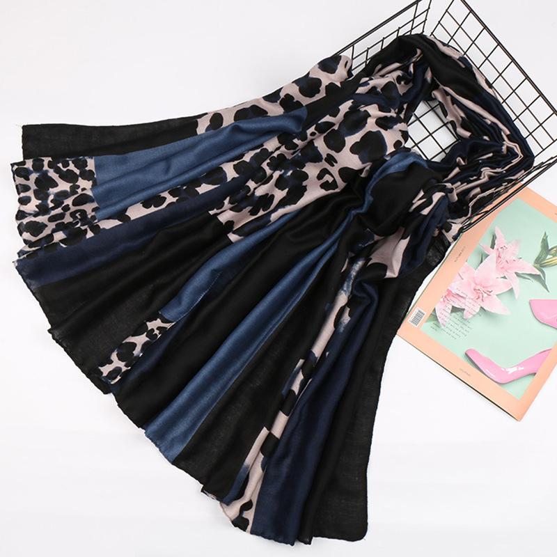 

Fashion Autumn Women Viscose Scarf Sexy Leopard Dot Patchwork Beach Hijab Shawls and Wraps Female Foulards Echarpe Muslim Hijab