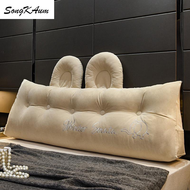 

SongKAum Long Bedside pillows with filling Washable pillow Single double home cushion Tatami For Sleeping