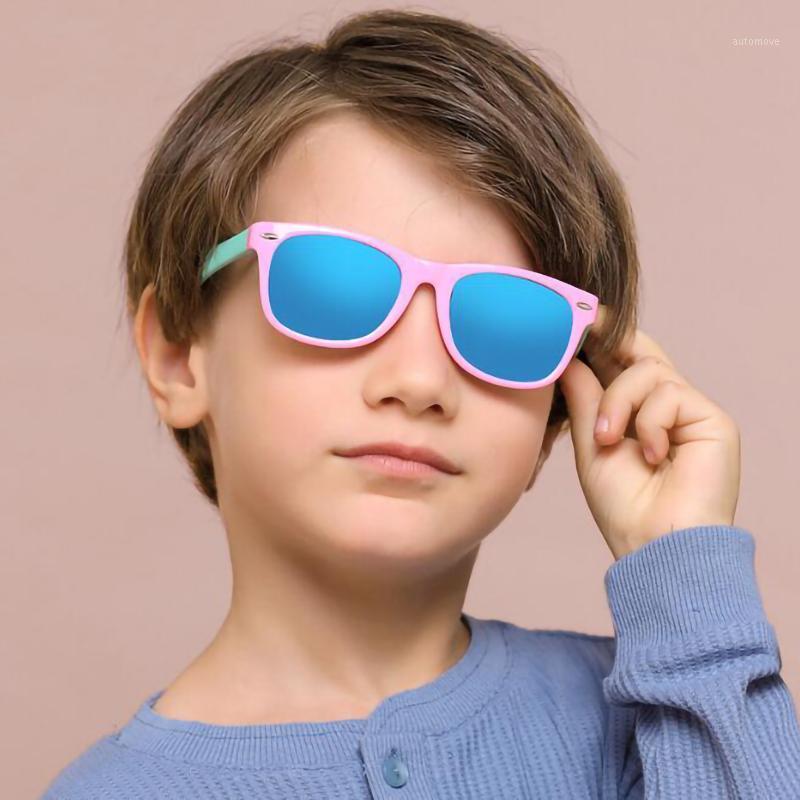 

Ggovo New Trendy Children's Polarized Sunglasses Fashion Boys and Girls Color Film Sun Glasses UV400 Gafas1
