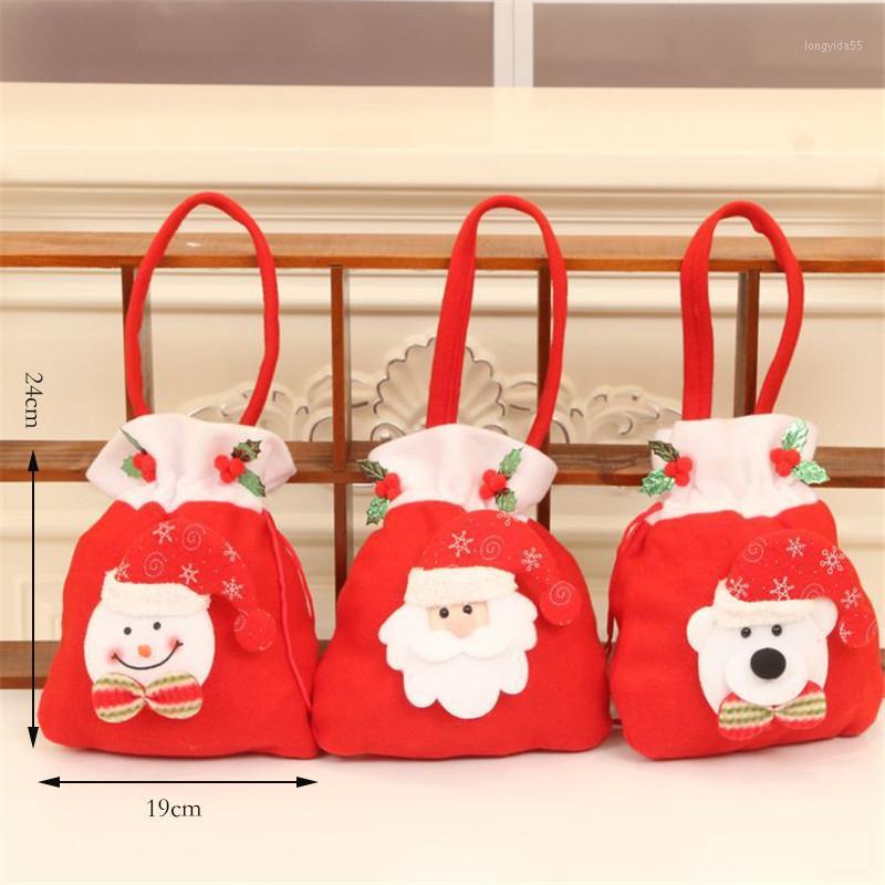 

Christmas Candy Bag Santa Claus Gift Bag Gift Handbag Purse Bags for Xmas New Year Decoration 1pcs1