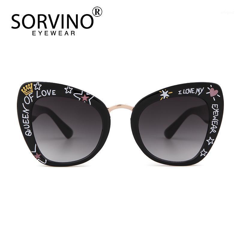 

Sunglasses SORVINO Cute I LOVE MY Letter Frame Leopard Pattern Cat Eyes Universal Decorative Sun Glasses Gradient Shades1