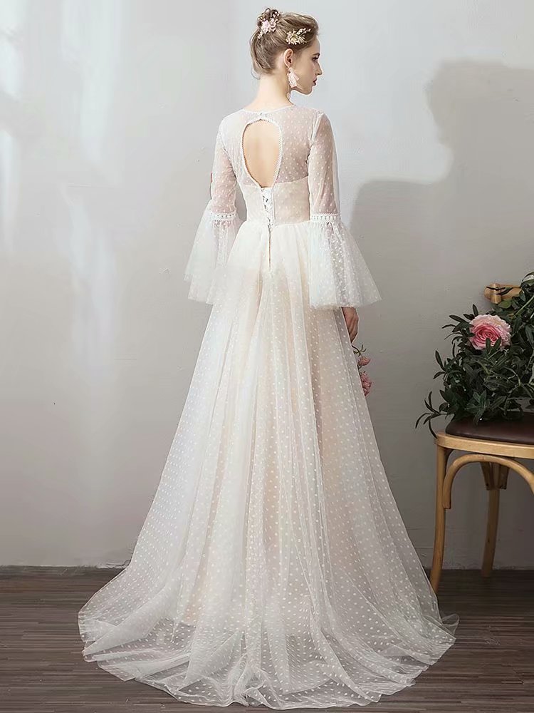 

2021 New Wedding Dress, Dressed Elegant Tulle, Long Walk Lace 9PJO, Same as images