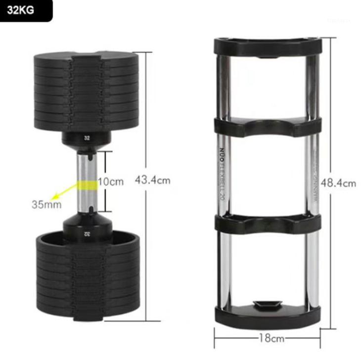 

20kg 1pcs Multifunctional adjustable dumbbell set home dumbbell rack gym1, Red