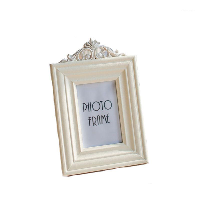 

European Style Retro Wood Photo Frame 3 Inch 5 Inch 6 7 High-grade White Photo Frame Picture A $1
