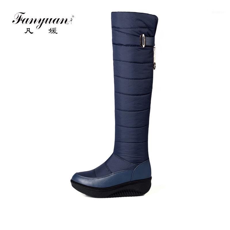 

Fanyuan Size 35-44 keep new warm fur over the knee high women snow boots women's fashion autumn boots winter shoes Sweet chain1, Black