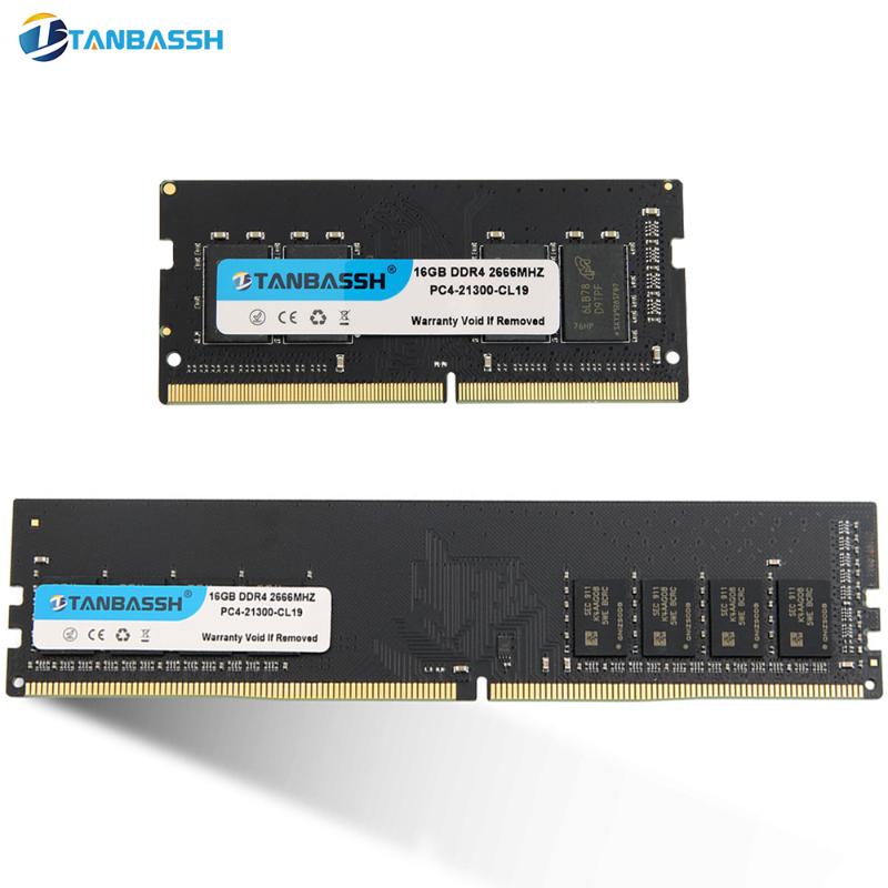 

TANBASSH ddr4 ram 16GB 2400MHz 2666MHz 1.2V DIMM Desktop Memory laptop memory Support motherboard ddr4 High Compatible