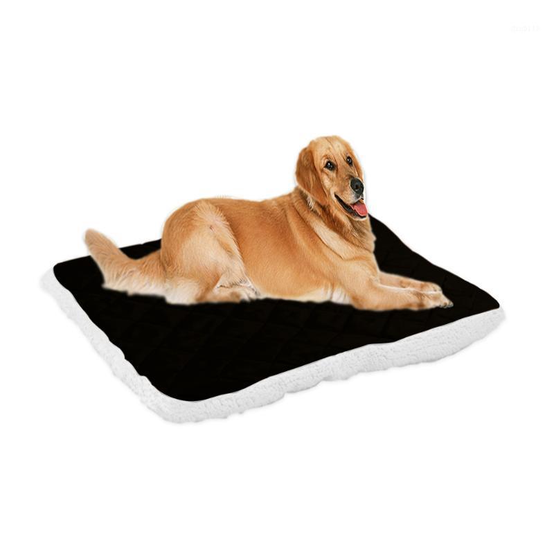 

Plush Pet Blanket Soft Comfortable Warm Dog Bed Kennel Puppy Cushion Blanket For Dog Pet Supplies Bed Mats1, Black