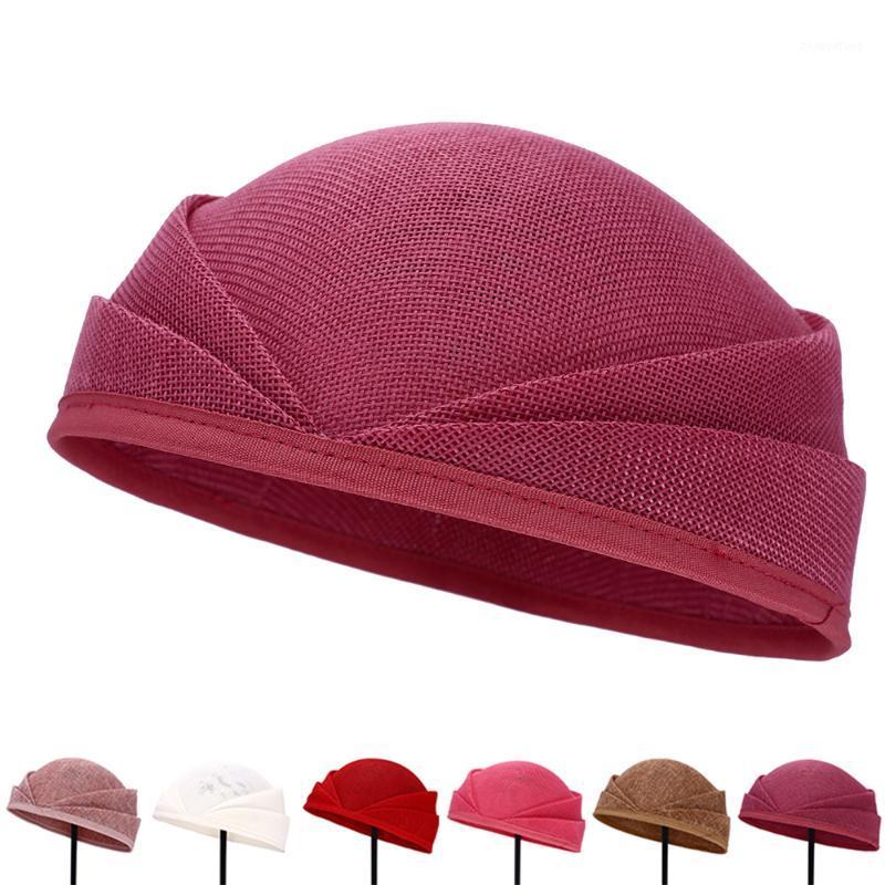 

Party Hats 19*19*10.5CM Fascinator Millinery Imitation Linen Base For DIY Craft Hair Accessories Decoration Hat
