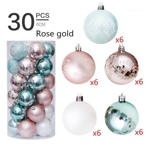 

30pcs 6cm Plastic Christmas Balls 2021 Xmas Christmas Decorations for Home Tree Pendant Ornaments1