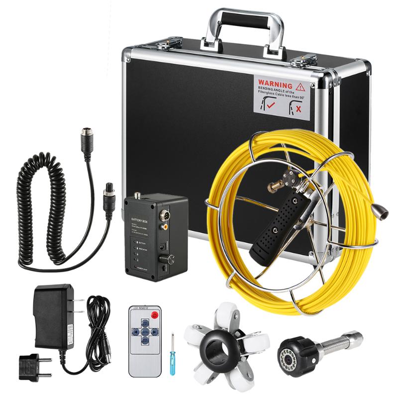 

Lixada 9 Inch 20M/30/40M Pipe Inspection Camera Drain Sewer Pipeline Industrial Endoscope Snake Camera Underwater