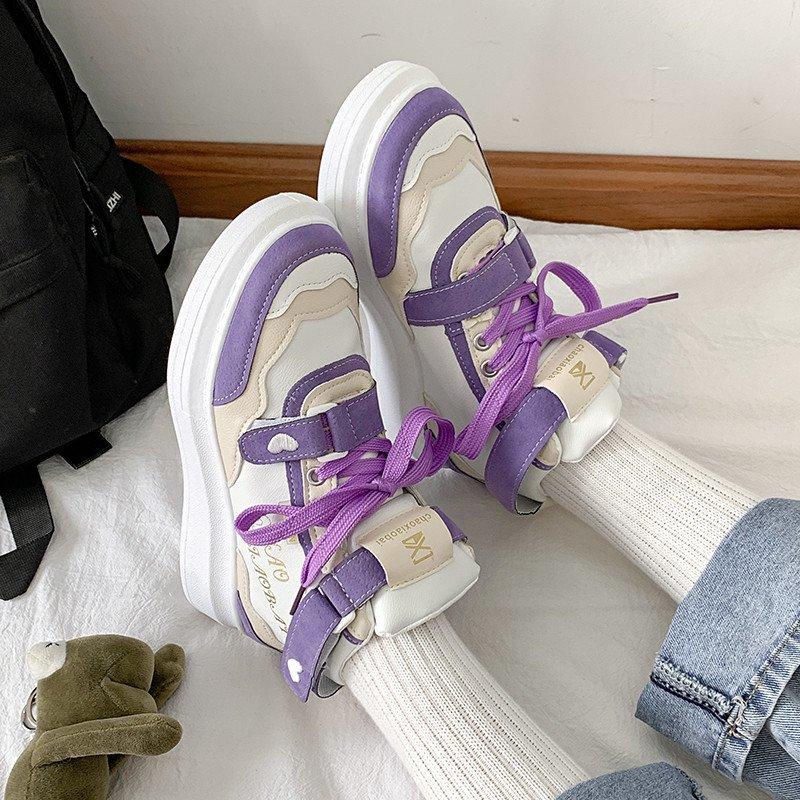 

Lolita Sneakers Korean Harajuku Style High Top Princess Kawaii Women Shoes Party Cos Loli Sweet Women Shoes Casual 2020, Pink