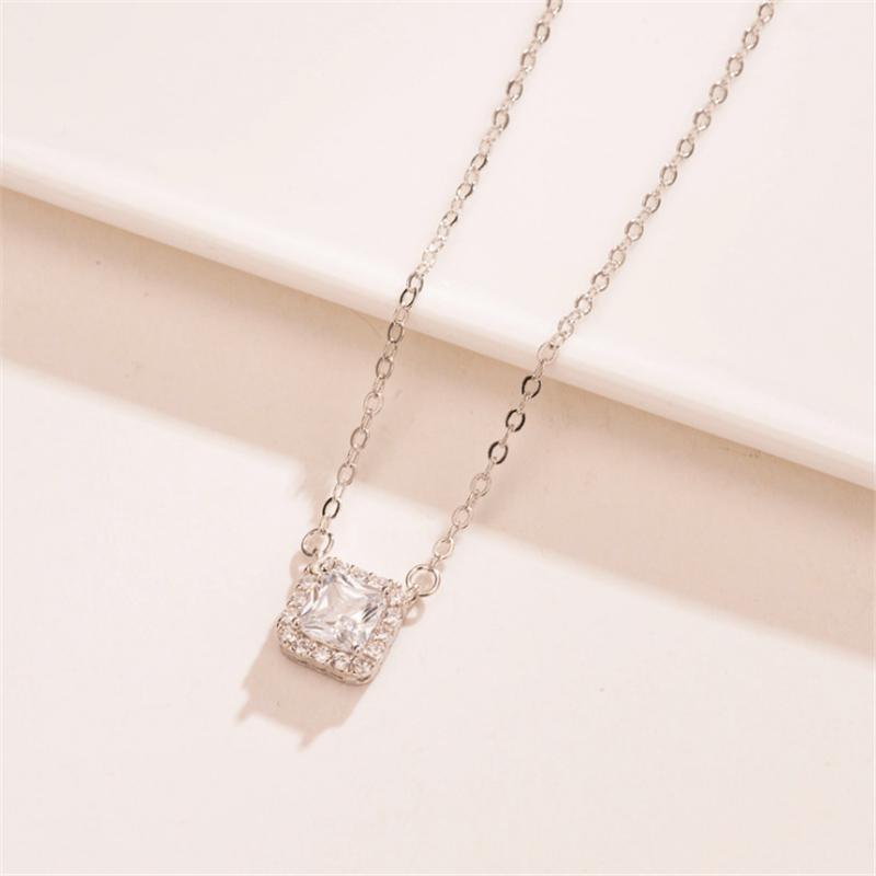 

2020 Women's Necklace Simple Trendy Square Crystal Stones Chocker Statement Necklace Luxury Wedding Bridal Boho Jewelry PL6701