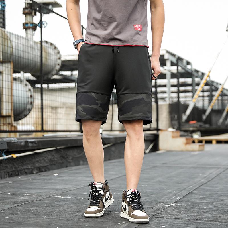 

Summer Men's Cargo Casual Shorts Men Loose Short Camouflage Trousers Outdoor Man Tactical Shorts Elastic Waist 2020 New 8XL 9XL, Black