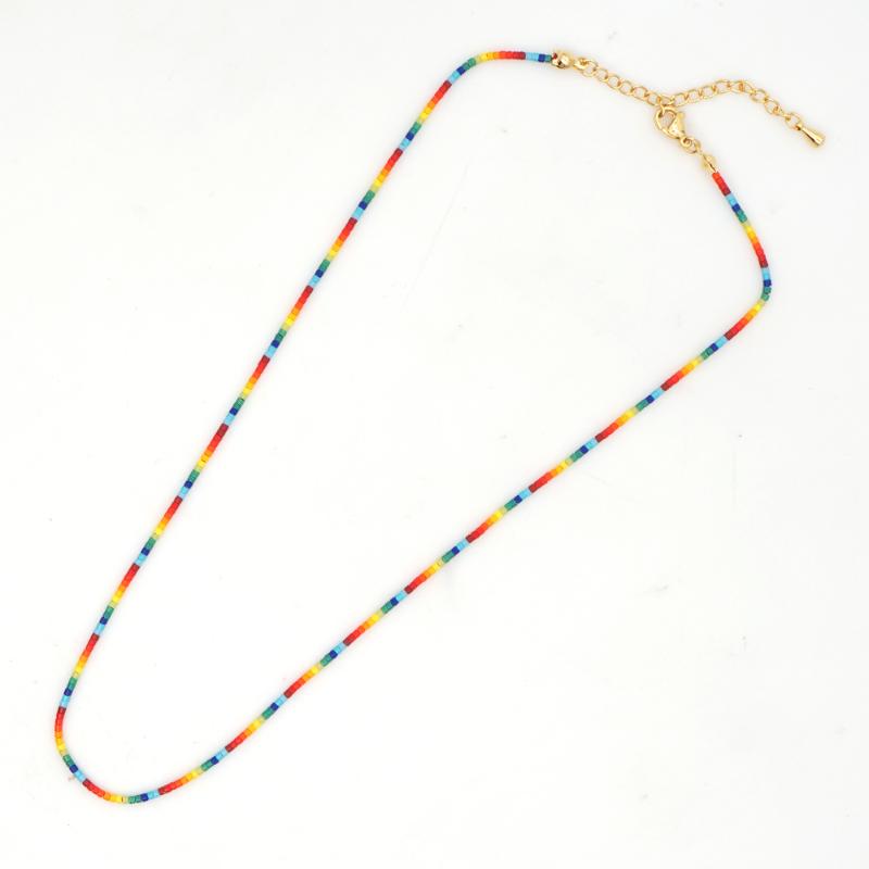 

Go2Boho Boho Jewelry Women Necklace Rainbow Miyuki Glass Beads Choker Collares Fashion Necklaces Mujer Stainless Steel Clasp